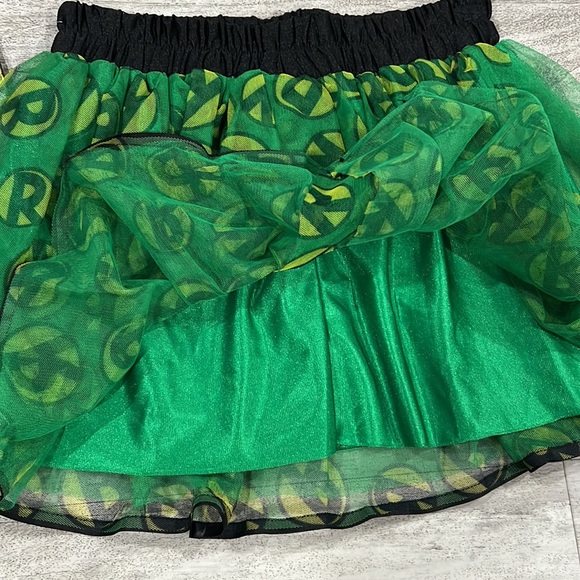Halloween Costume DC Comics Robin Logo Green Tutu Skirt - Picture 6 of 7